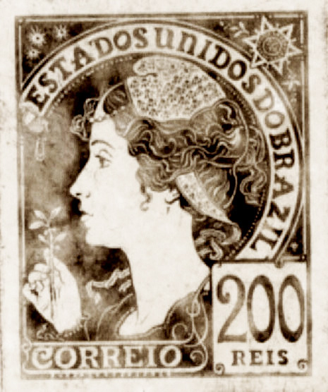 A República - Projeto para selo integrante da coleção vencedora do Concurso dos Correios de 1904, 1903, Eliseu Visconti