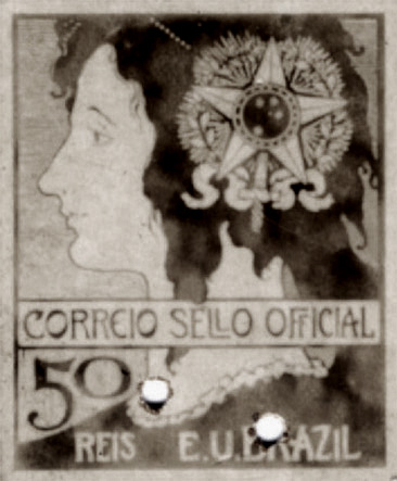 Selo Oficial “A União” - Projeto para selo integrante da coleção vencedora do concurso dos Correios , 1903, Eliseu Visconti