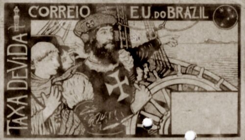 Taxa devida - Terra - Projeto para selo integrante da coleção vencedora do concurso dos Correios de , 1903, Eliseu Visconti