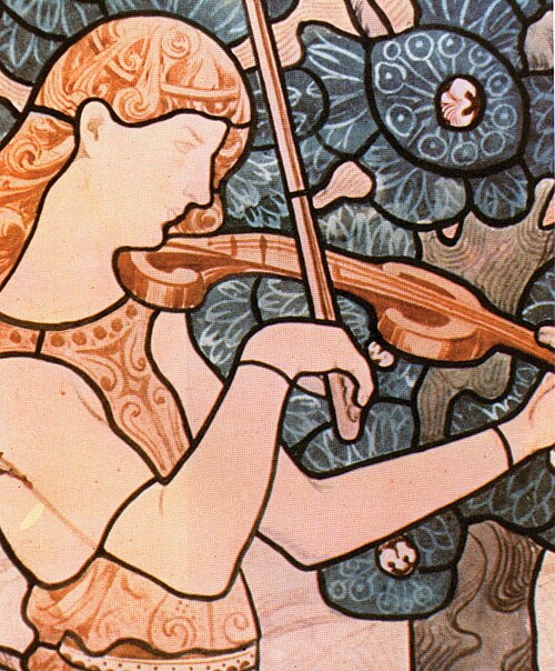 A Música - Estudo para Vitral, 1898, Eliseu Visconti