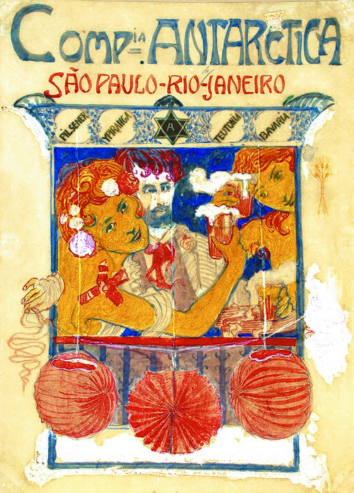 Cartaz da Companhia Antarctica - Projeto para o pano de boca do Cassino Antarctica, 1920, Eliseu Visconti