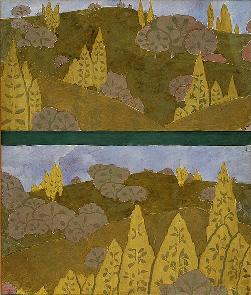 Paisagem - Estudo para marchetaria, 1901, Eliseu Visconti