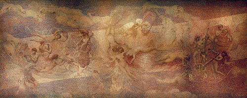 A Música - Estudo para o painel central do foyer do Theatro Municipal do Rio de Janeiro, 1913, Eliseu Visconti