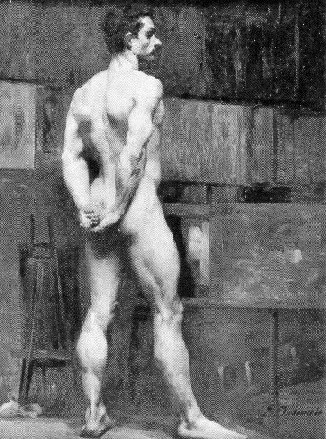 Nu masculino de costas, 1896, Eliseu Visconti