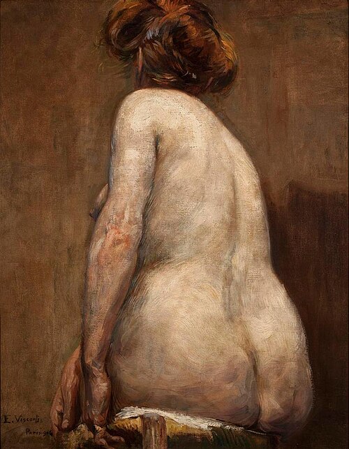 Nu feminino de costas, 1906, Eliseu Visconti