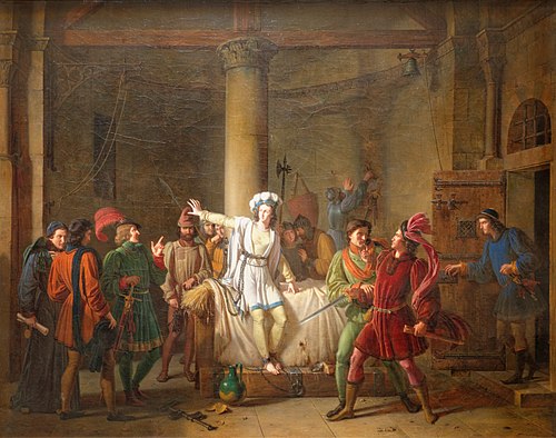 Jeanne d'Arc prisonnière à Rouen, 1819, Pierre Révoil