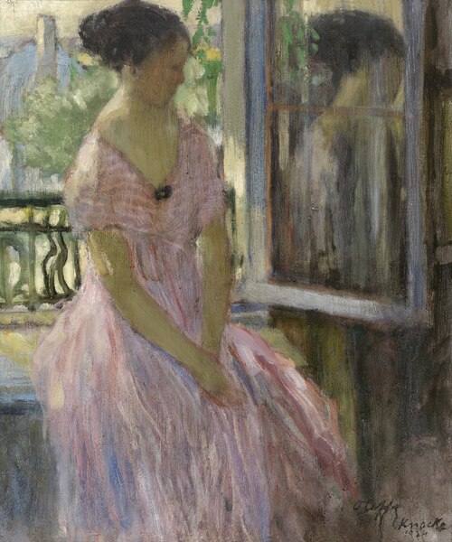 Woman at the Window, 1924, Auguste Oleffe