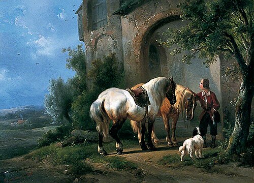 Horses with a Groom, 1846, Wouterus Verschuur