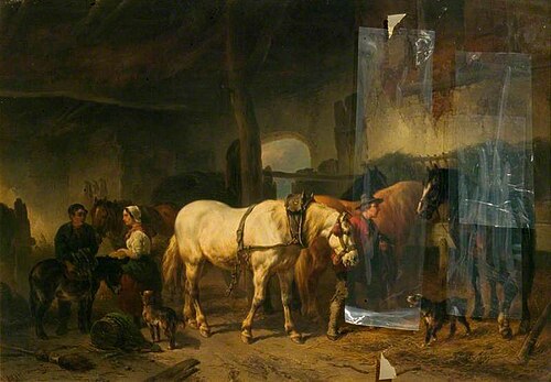 Interior of a Stable, 1853, Wouterus Verschuur