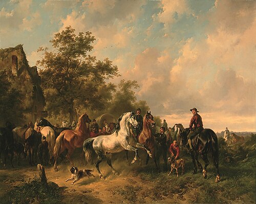 market of horse, 1837, Wouterus Verschuur