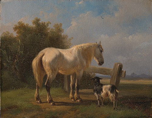 Paard in de weide, 1853, Wouterus Verschuur