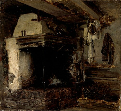 Öppen spisel, 1870, Karl Emanuel Jansson