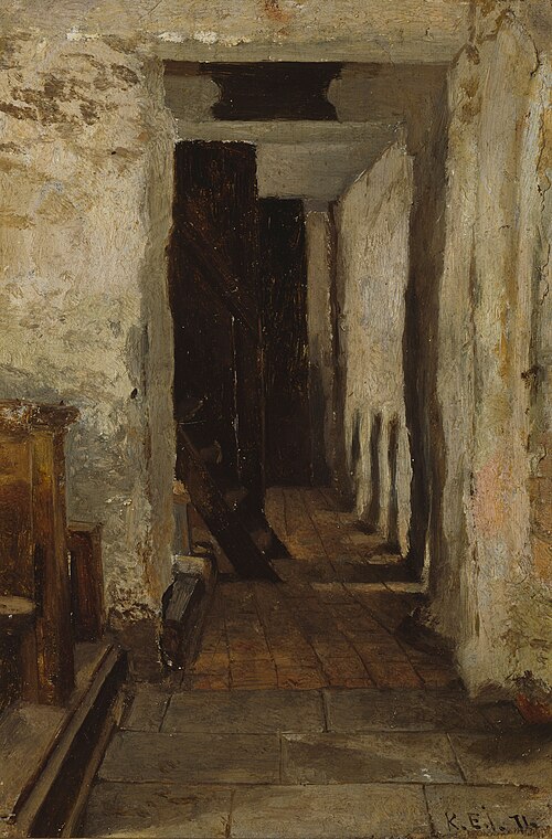 Sisäkuva Finströmin kirkosta, 1871, Karl Emanuel Jansson