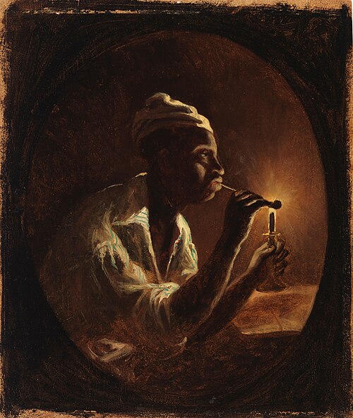 Neger, som tänder kritpipa, , Karl Emanuel Jansson