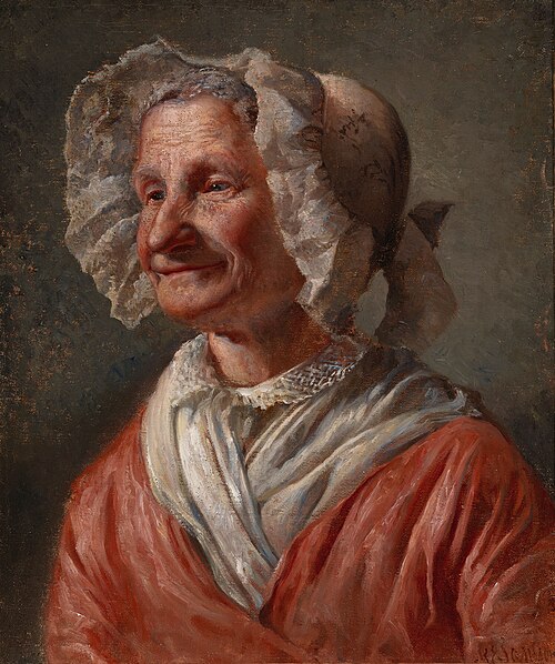 Old Woman in a White Bonnet, 1867, Karl Emanuel Jansson