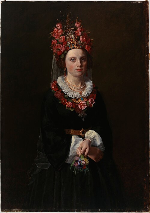 Peasant Bride from Åland, 1869, Karl Emanuel Jansson