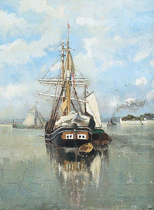 On the Scheldt at Antwerp, Belgium, , Adrien-Joseph Heymans