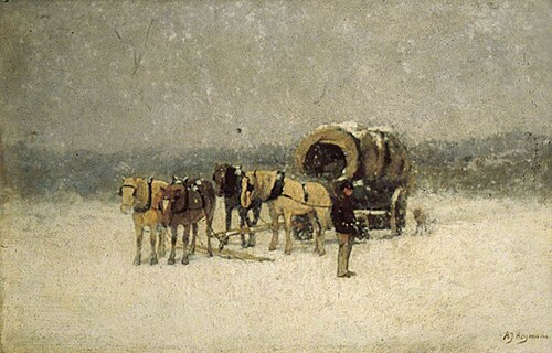 Le repos, neige (Rest, Snow), , Adrien-Joseph Heymans