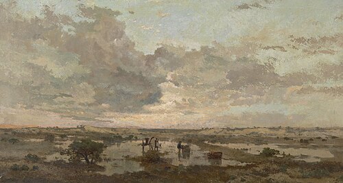 Soleil couchant sur la lande, 1877, Adrien-Joseph Heymans