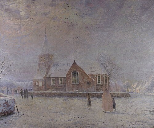 Hameau enneigé, 1909, Adrien-Joseph Heymans