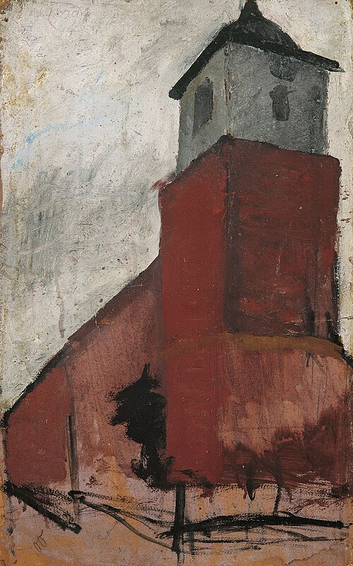 Church in Worpswede, 1900, Paula Modersohn-Becker