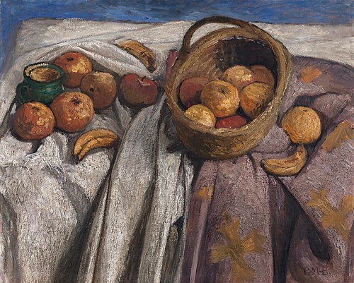 Still life with apples and bananas, 1905, Paula Modersohn-Becker