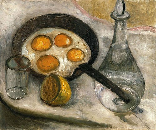 Still Life with Fried Eggs in a Pan, 1905, Paula Modersohn-Becker