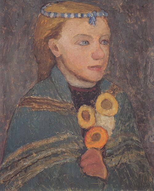 Girl with blue-white chain in her hair, 1903, Paula Modersohn-Becker