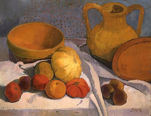 Still-Life with Yellow Bowl and Earthenware Pitcher, 1906, Paula Modersohn-Becker