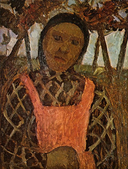 Girl in dusk with plaid blouse, 1904, Paula Modersohn-Becker