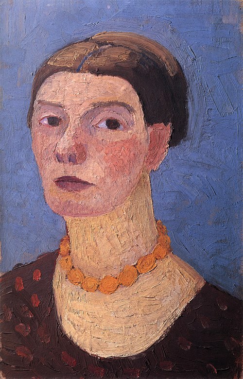 Selbstbildnis vor blaugrauem Grund, 1906, Paula Modersohn-Becker