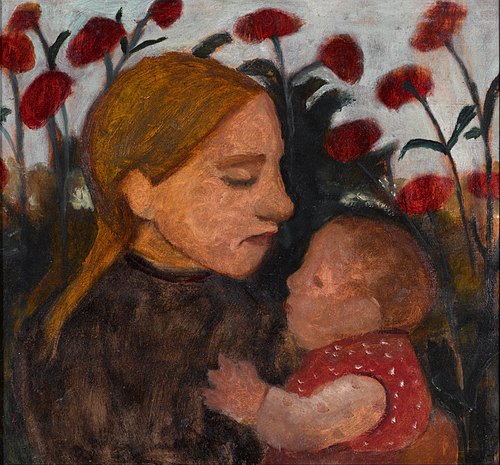 Fille avec petit enfant, 1902, Paula Modersohn-Becker