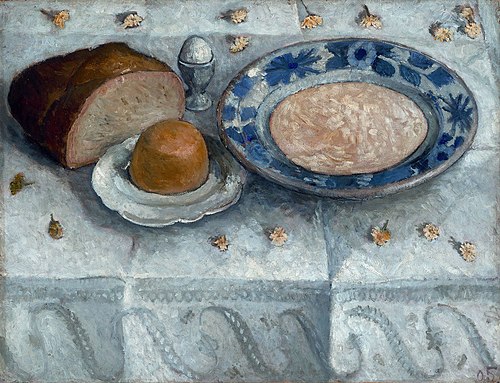 Still life with milk soup (breakfast table), 1905, Paula Modersohn-Becker