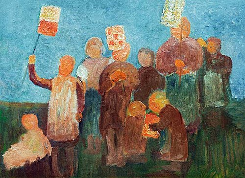 Children with Lanterns, 1901, Paula Modersohn-Becker