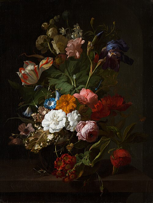 Vase of flowers, 1700, Rachel Ruysch