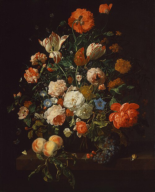 Vase with Flowers, 1706, Rachel Ruysch