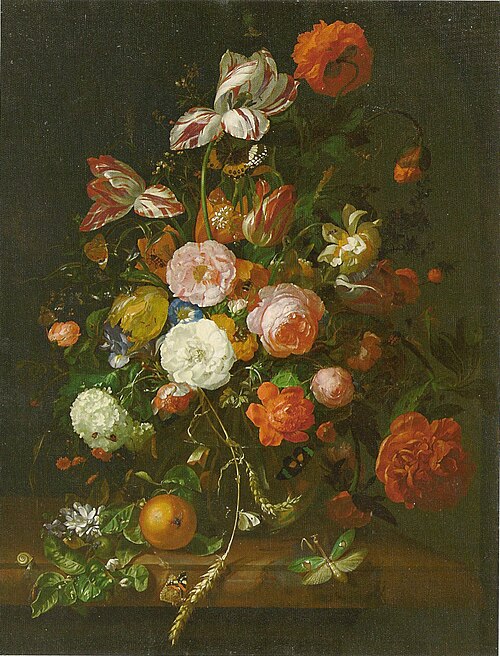 Still life of flowers, 1708, Rachel Ruysch