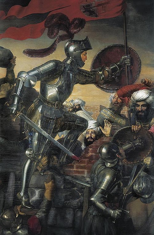 El Gran Capitán en el asalto de Montefrío. Alcázar de Segovia., , José de Madrazo y Agudo