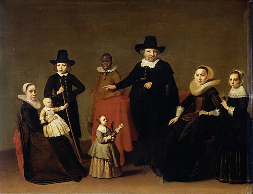 Portrait familial avec un homme en noir, probablement Joos Banckert (1599-1647) et sa famille, 1631, Willem Cornelisz. Duyster