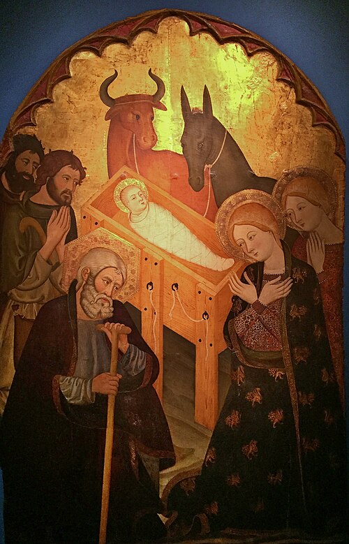 Adoració dels Pastors, 1370, Taller dels germans Serra