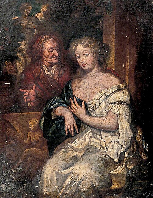 Vertumnus and Pomona (after Caspar Netscher), , Mary Beale