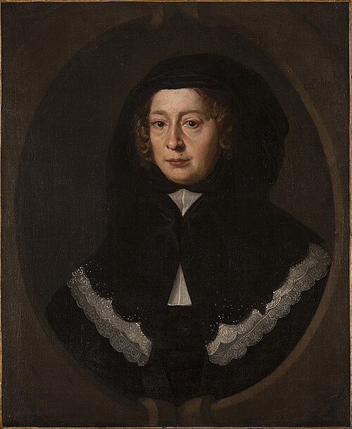 Portrait of a woman with a black hood, 1660, Mary Beale