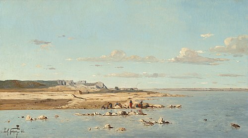 Washerwomen on the Banks of the Durance, 1866, Paul Guigou