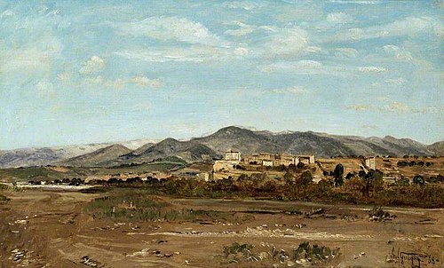 Village of Lauris, in Vaucluse on the Banks of the River Durance, 1868, Paul Guigou