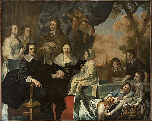 Self-portrait with the family, 1664, Nicolaes Helt