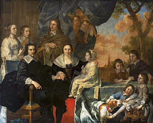 Autoportrait avec sa famille, 1640, Nicolaes Helt
