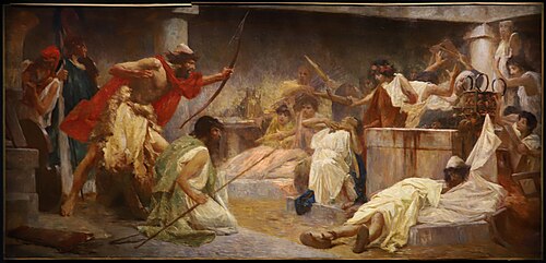 ulisse massacra i pretendenti, 1898, Bela Čikoš Sesija