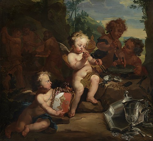 Allegory of the silversmith's trade, 1758, Matthias de Visch
