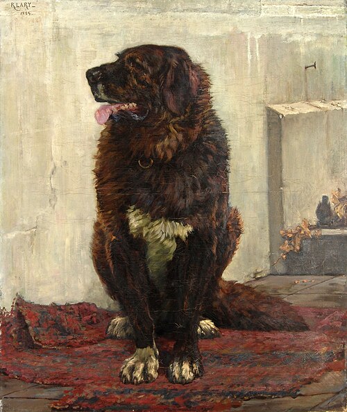 Zittende grote hond, 1884, Roland Larij