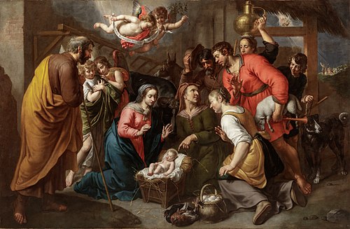 Adoration of the Shepherds, 1650, Pieter van Lint